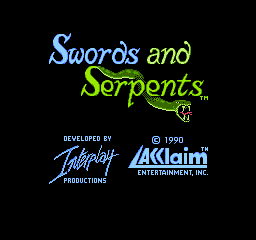 Swords and Serpents Title Screen